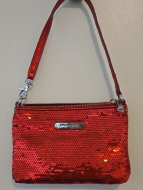 EUC Michael Kors Red Sequin Wristlet